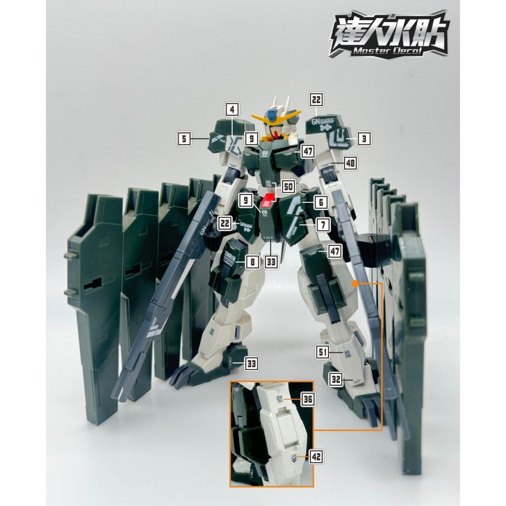 【Max模型小站】達人 ( H074) HG 00 1/144 獄天使 模型 螢光水貼-細節圖3