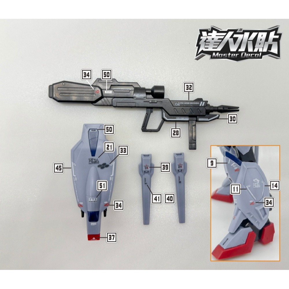 【Max模型小站】達人 (H071) HG 天意 神意 SEED 1/144 精密 螢光水貼-細節圖5