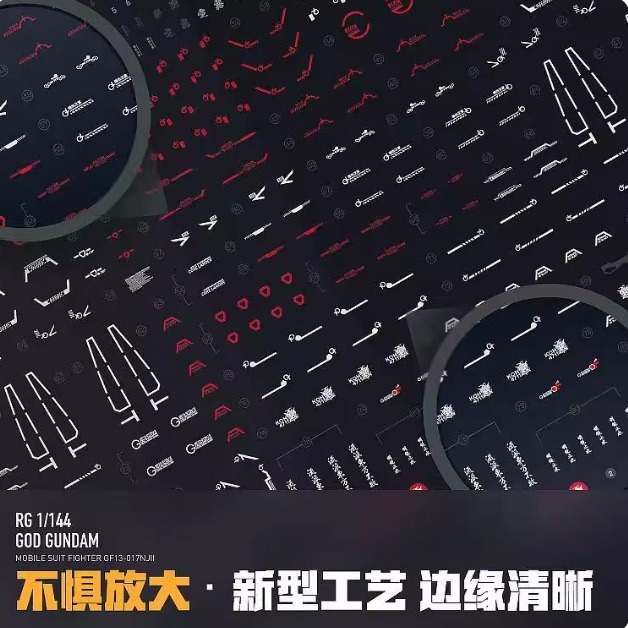【Max模型小站】LNX RG 1/144 神鋼彈 GOD G鋼彈 多蒙卡修 高清 水貼-細節圖5