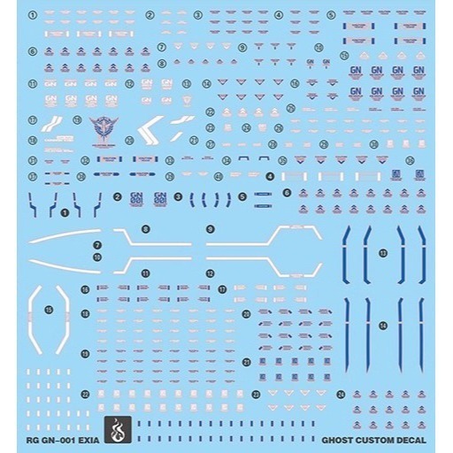 【Max模型小站】炎水貼 GHOST版 RG(41) 1/144 能天使 EXIA 螢光水貼-細節圖2