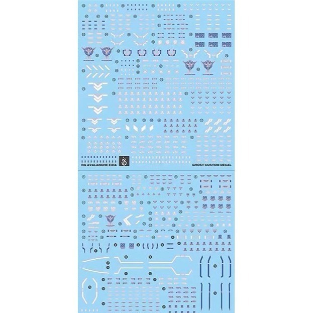 【Max模型小站】炎水貼 GHOST版 RG(42) 雪崩能天使鋼彈 EXIA 高精度 螢光水貼-細節圖2