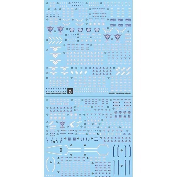 【Max模型小站】炎水貼 GHOST版 RG(42) 雪崩能天使鋼彈 EXIA 高精度 螢光水貼-細節圖2