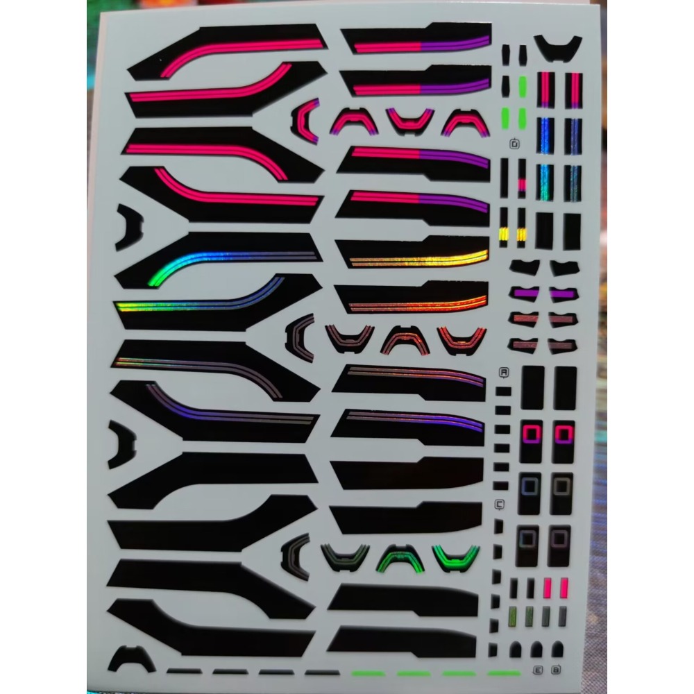 【Max模型小站】三紅領域 HG 戰騎 水星的魔女Schwarzette 螢光幻彩刻痕 水貼-細節圖4