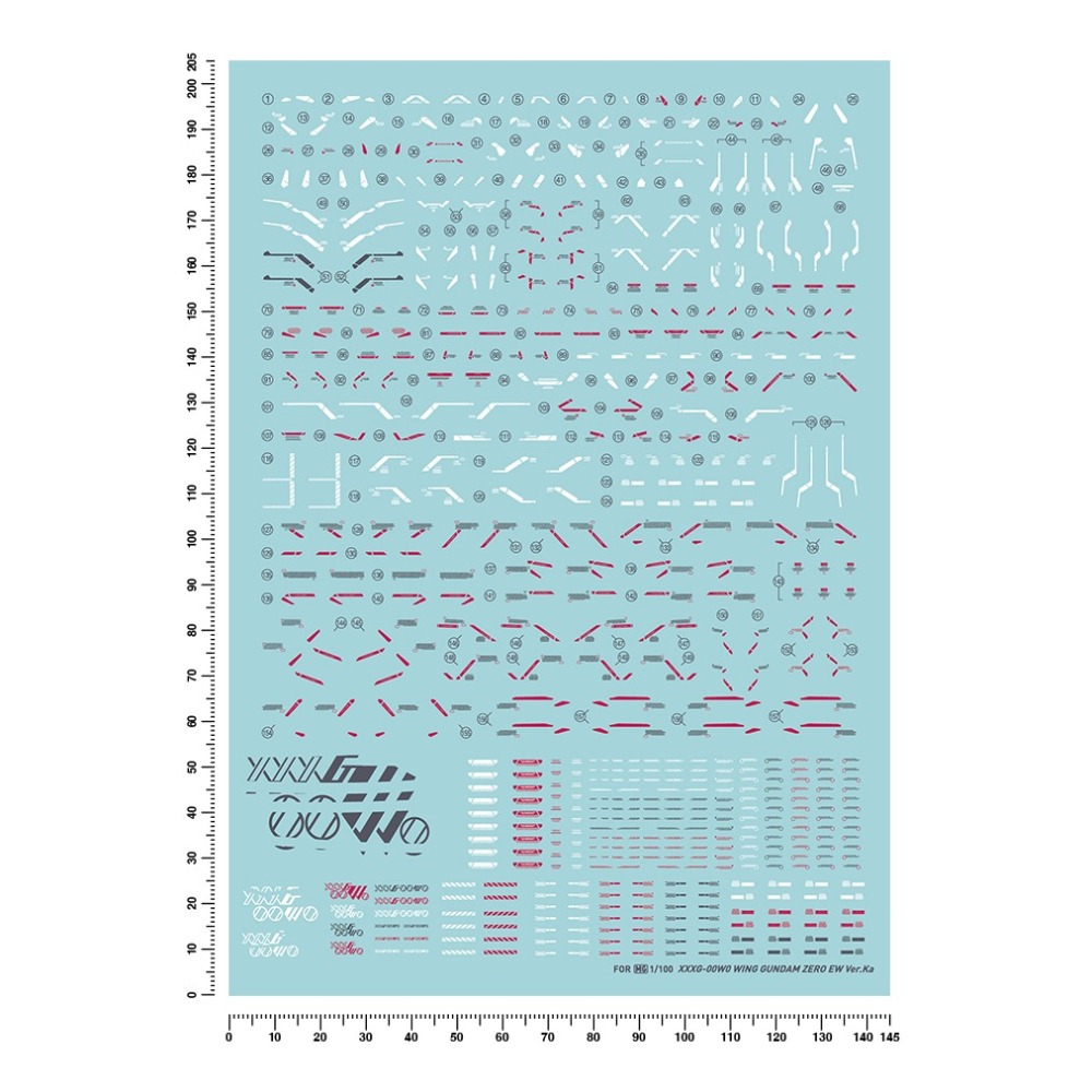 【Max模型小站】匠心社 MG213 MG 卡版天使水貼 飛翼鋼彈零式 KA版 專用水貼(大張)-細節圖2