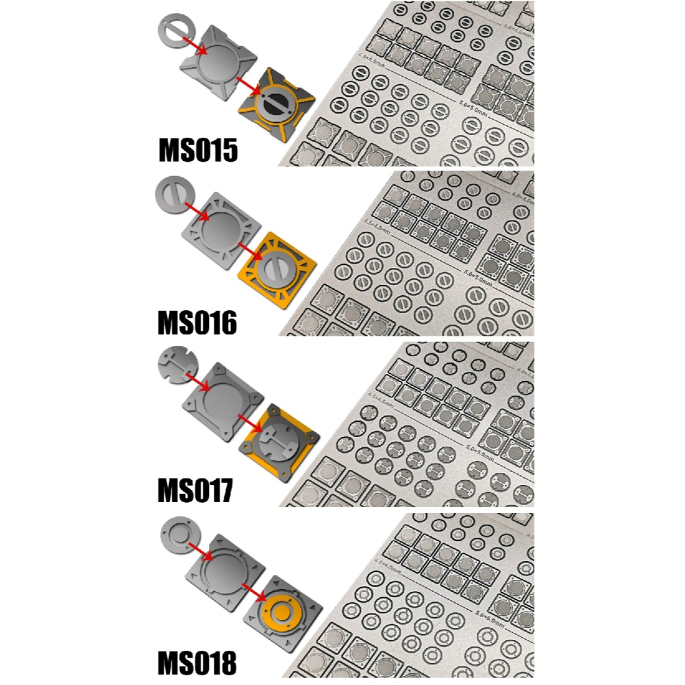 【Max模型小站】模式玩造 鋼彈機甲模型 金屬細節改造 一字螺釘蝕刻片 MX系列(013-018)-細節圖6