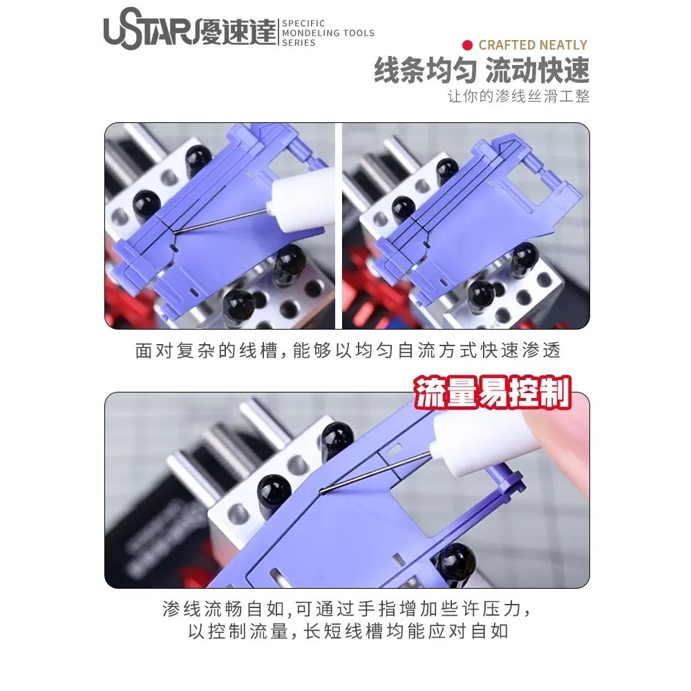 【Max模型小站】優速達 滲線針 模型制作便攜工具 針管線槽滲線液UA-90225-細節圖4