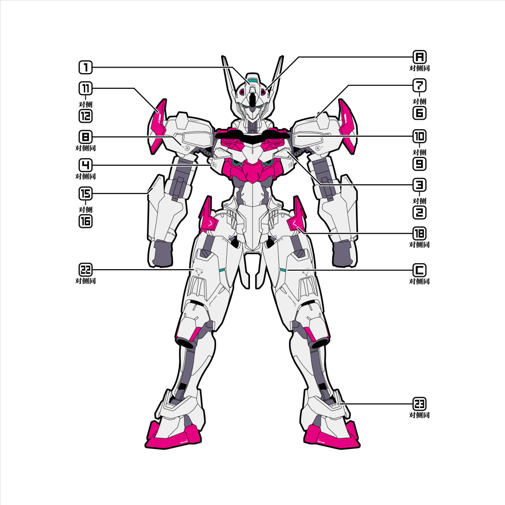 【Max模型小站】三紅領域 HG 水星的魔女 魔靈鋼彈LFRITH 高清 水貼-細節圖3