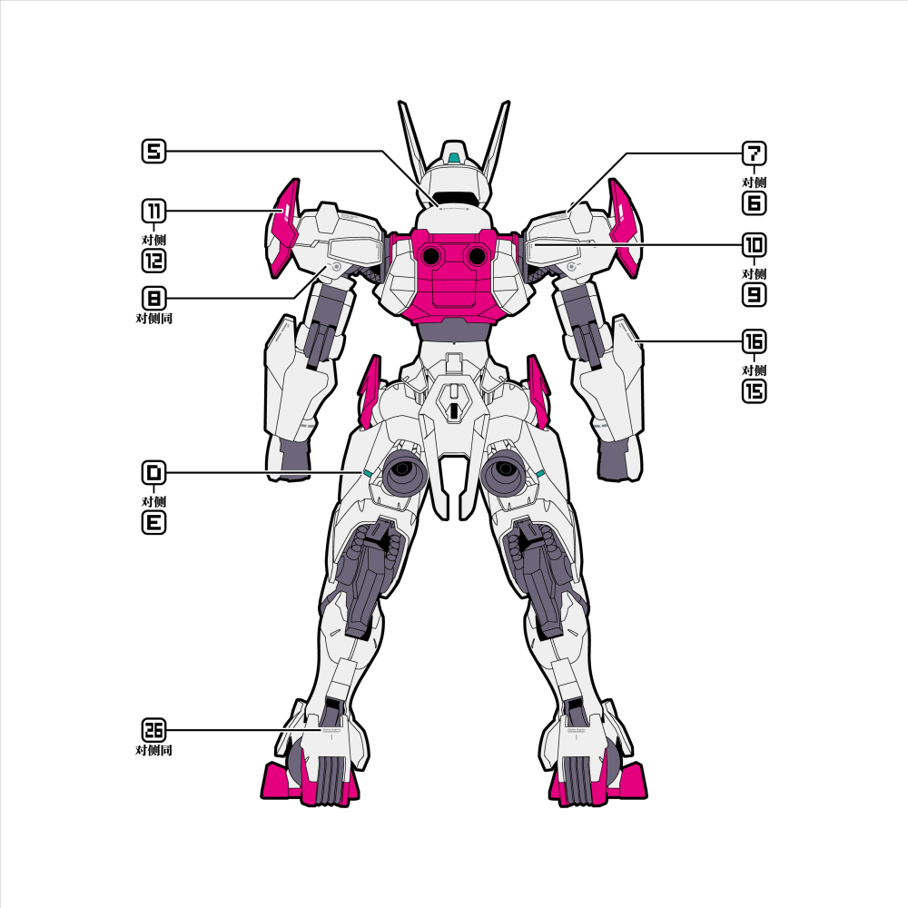 【Max模型小站】三紅領域 HG 水星的魔女 魔靈鋼彈LFRITH 高清 水貼-細節圖4