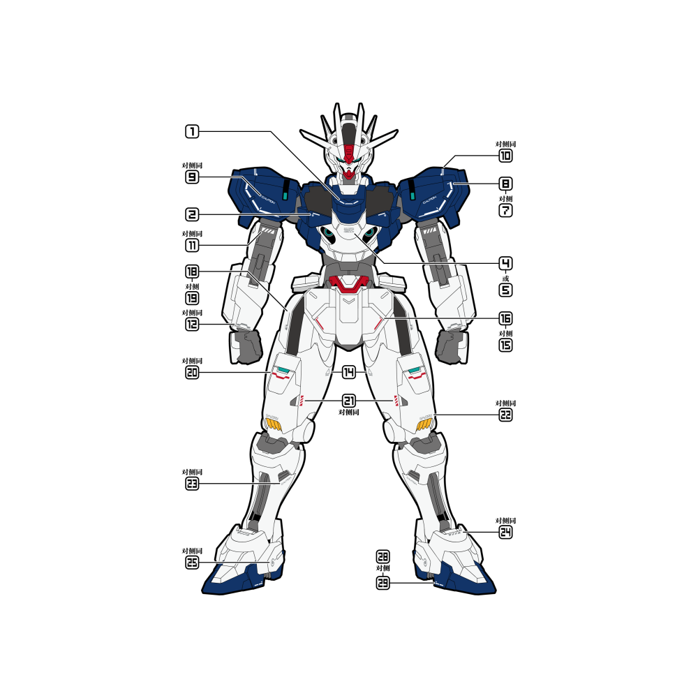 【Max模型小站】三紅領域 HG 水星的魔女 Aerial Rebuild 風靈 修改型 水貼-細節圖2