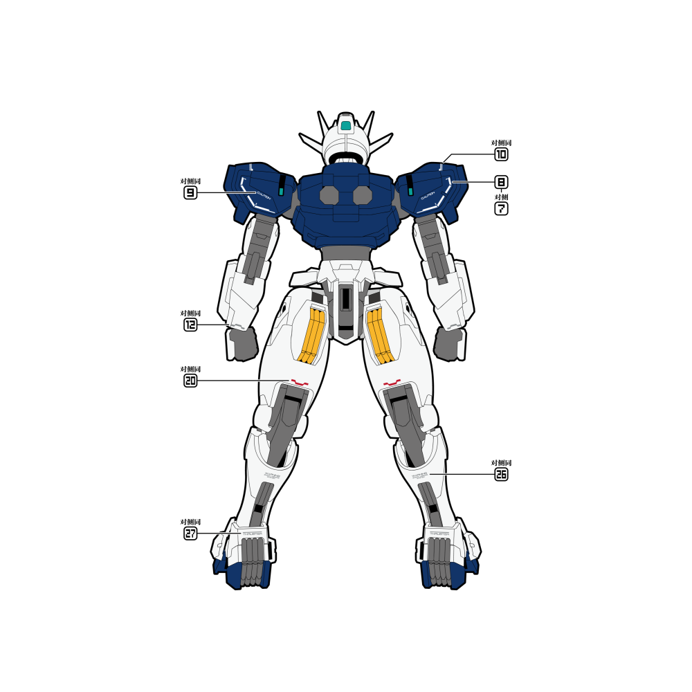 【Max模型小站】三紅領域 HG 水星的魔女 Aerial Rebuild 風靈 修改型 水貼-細節圖3