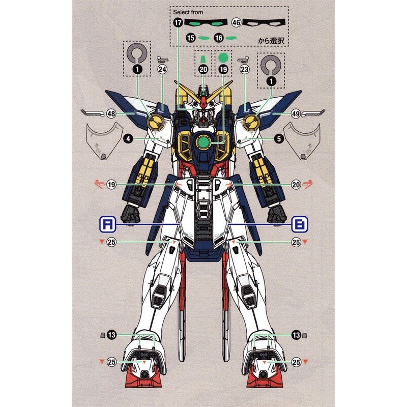 【Max模型小站】三紅領域 RG Wing Gundam XXXG-01W 飛翼鋼彈(動畫版).專用水貼-細節圖3