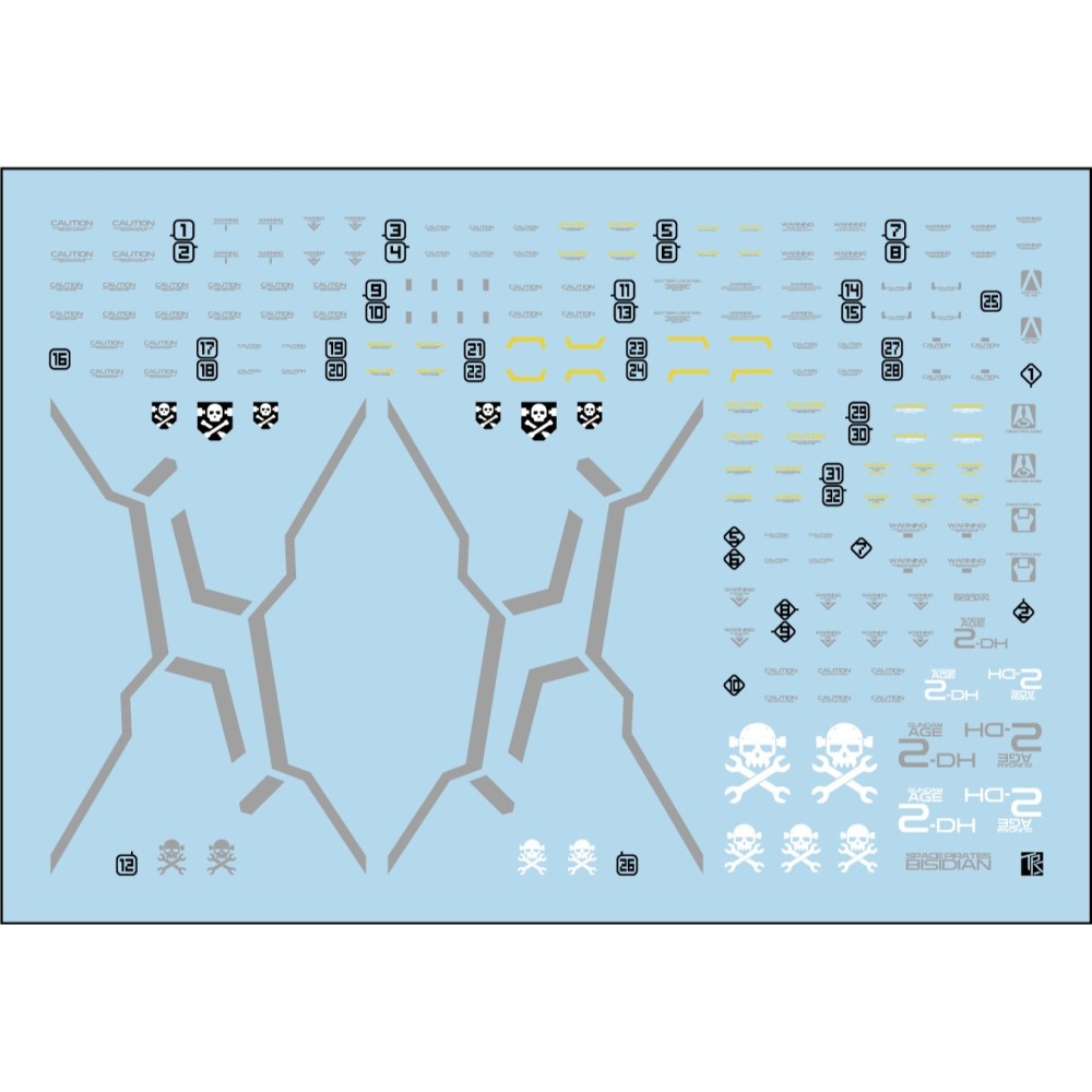 【Max模型小站】三紅領域 MG AGE-2 DARK HOUND 黑暗獵犬 黑狗 模型 專用水貼-細節圖2