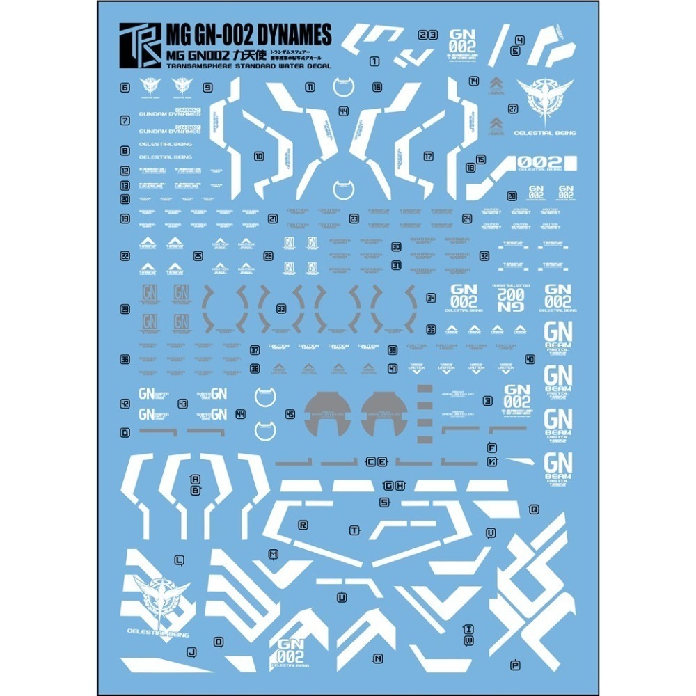 【Max模型小站】三紅領域 MG 1/100 GN-002 力天使鋼彈 細節設計 水貼-細節圖2