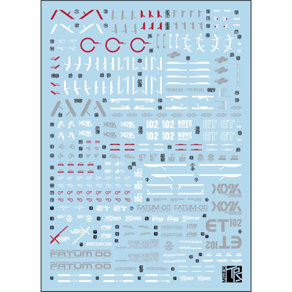 【Max模型小站】三紅領域 MG 正義 Justice 鋼彈模型 追加設計 專用水貼-細節圖2