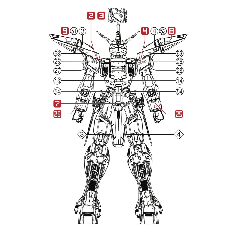 【Max模型小站】三紅領域 MG 正義 Justice 鋼彈模型 追加設計 專用水貼-細節圖4