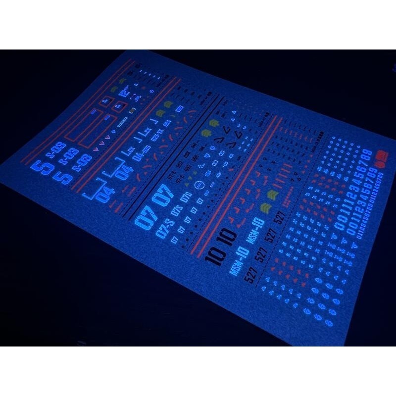 【Max模型小站】雪焰 HG 51 吉翁水陸MS通用 螢光版 高清 通用 水貼-細節圖3