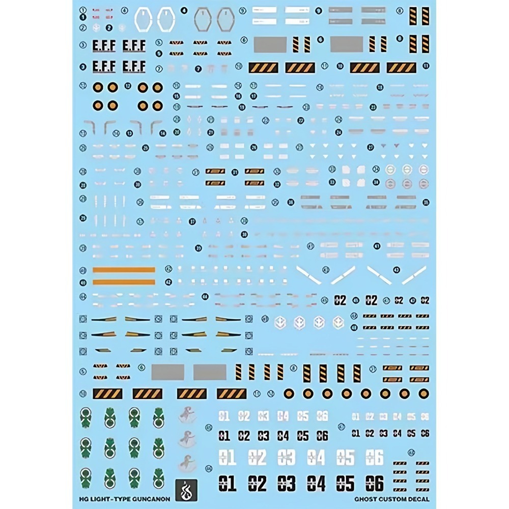 【Max模型小站】炎水貼 HG 1/144(121) 輕加農 塞拉 GQuuuuuuX跨時之戰 螢光水貼-細節圖2