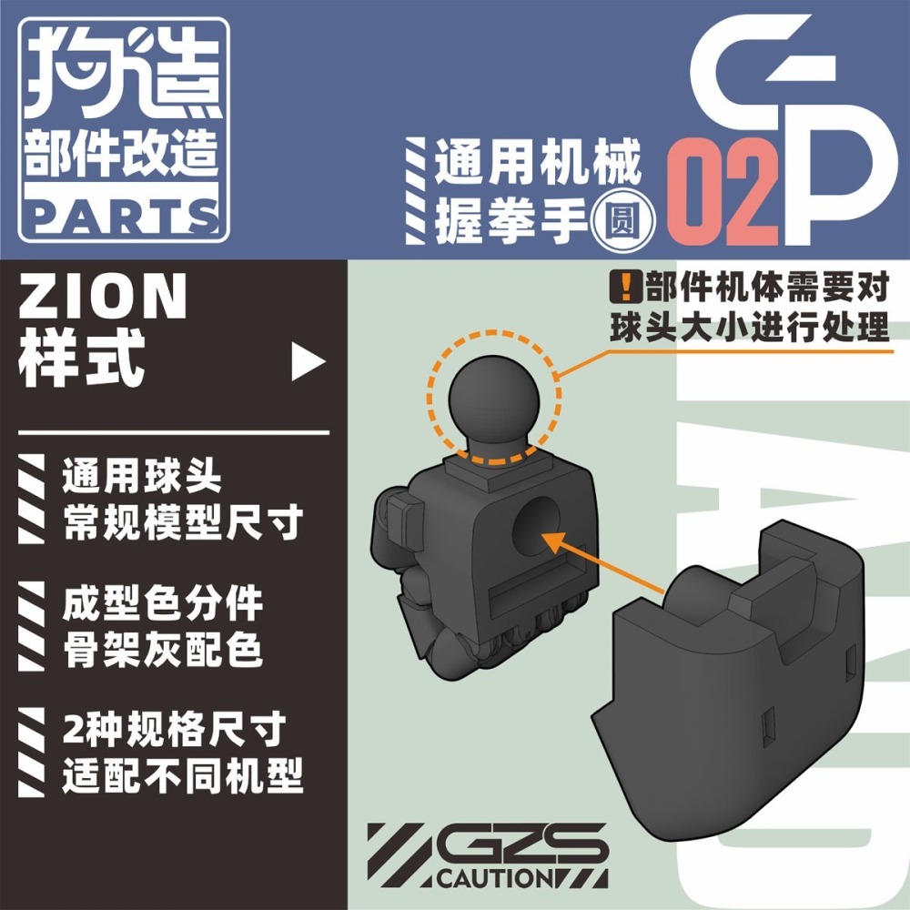 【Max模型小站】狗造社 GP-02 HGRG 造型手替換 吉翁樣式(圓)-細節圖2