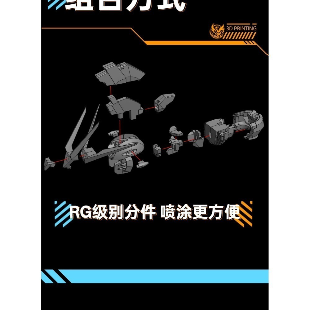 【Max模型小站】菲尼克斯 H-02 1/144比例 HG 飛升自由頭部改件 自由頭雕改造-細節圖2