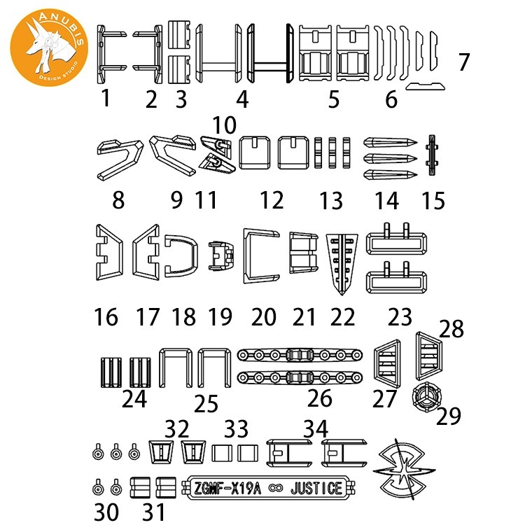 【Max模型小站】ANUBIS 阿努比斯 GP021 HG 新生版 無限正義 鋼彈細節補件-細節圖2