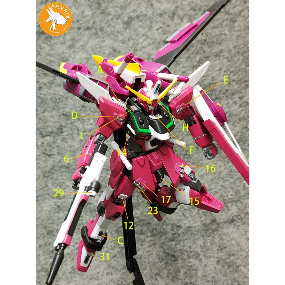 【Max模型小站】ANUBIS 阿努比斯 GP021 HG 新生版 無限正義 鋼彈細節補件-細節圖5