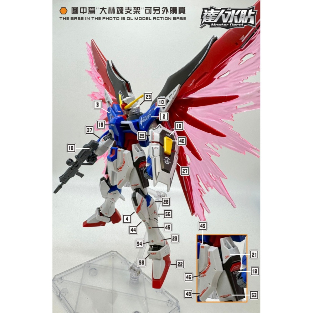 【Max模型小站】達人 (H018) HG HGCE 1/144 DESTINY 新生 命運鋼彈 螢光水貼-細節圖5