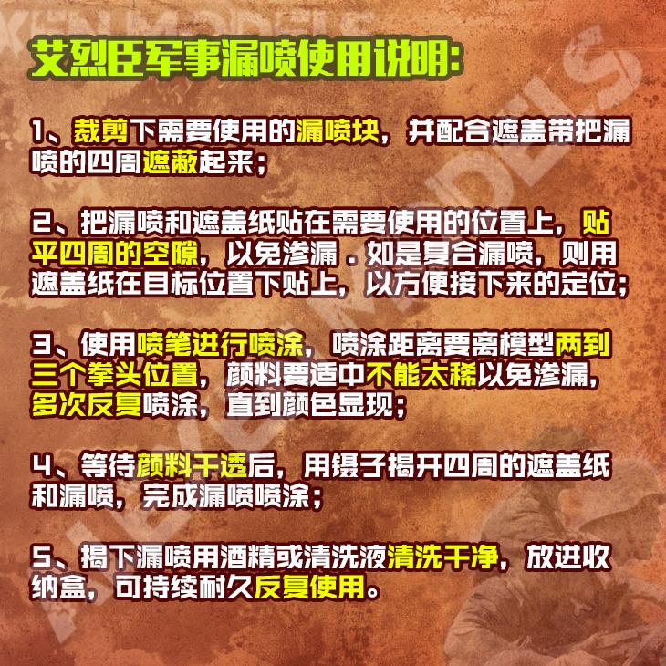 【Max模型小站】艾烈臣 AJ0032 軍模鋼彈 泛用式通用 黑森林迷彩 樓空噴塗板-細節圖5
