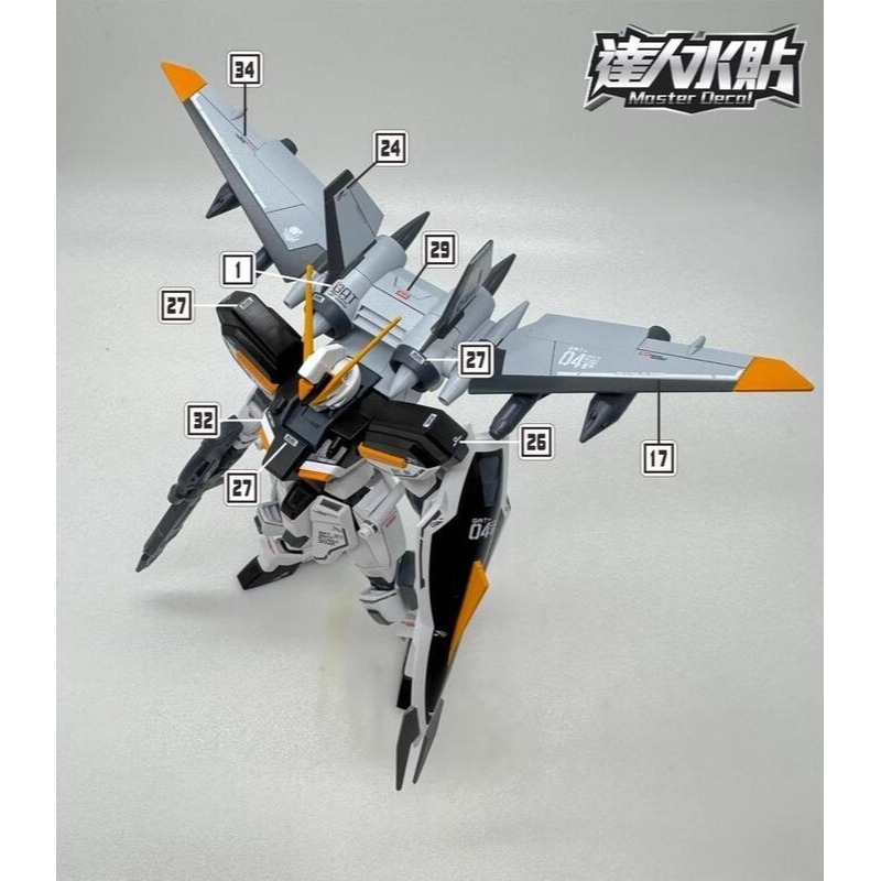 【Max模型小站】達人 (H030) HGUC 1/144 O.M.N.I.溫達姆+短劍量產型(2in1).螢光水貼-細節圖6