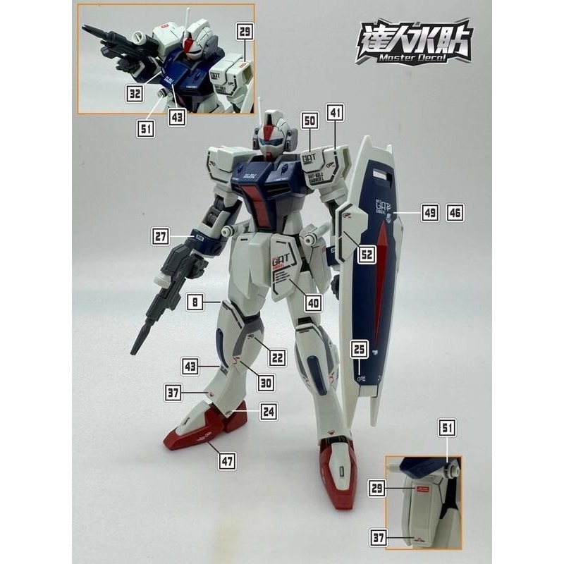 【Max模型小站】達人 (H030) HGUC 1/144 O.M.N.I.溫達姆+短劍量產型(2in1).螢光水貼-細節圖3