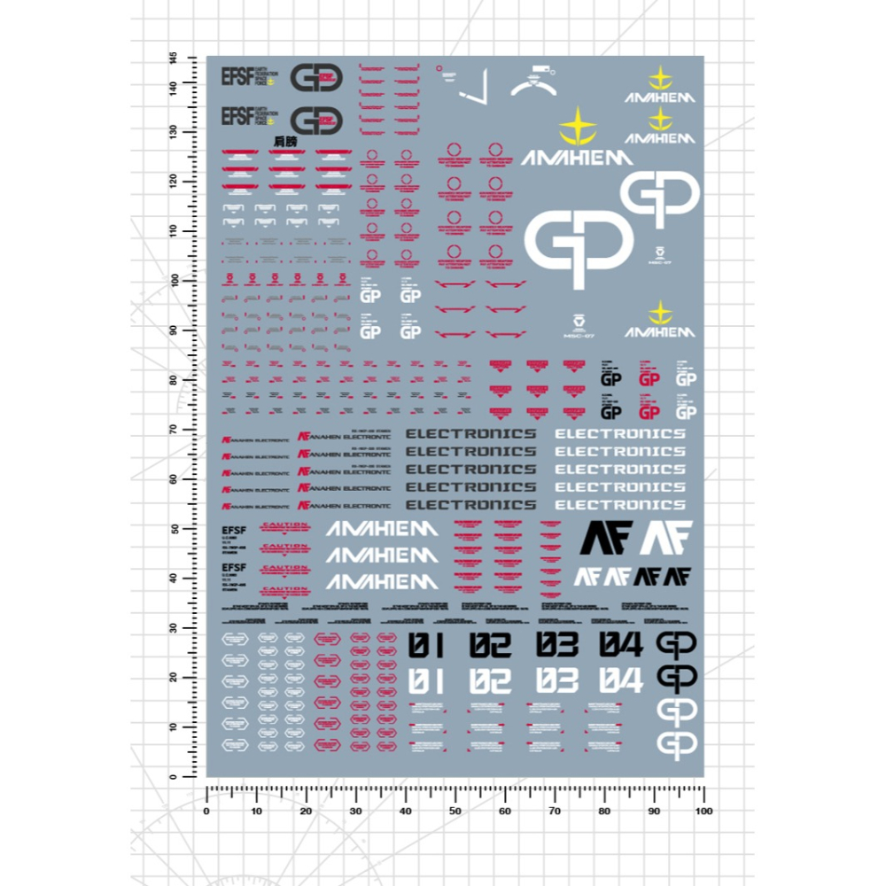 【Max模型小站】匠心社 MG-81 1/100 GP01 GP01FB 鋼彈試作1號機 專用水貼-細節圖2