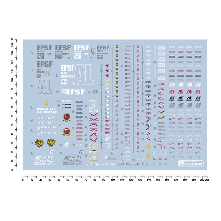 【Max模型小站】匠心社 PG08 1/60 GP01[FB]鋼彈試作1號機專用 高精度 水貼-細節圖2