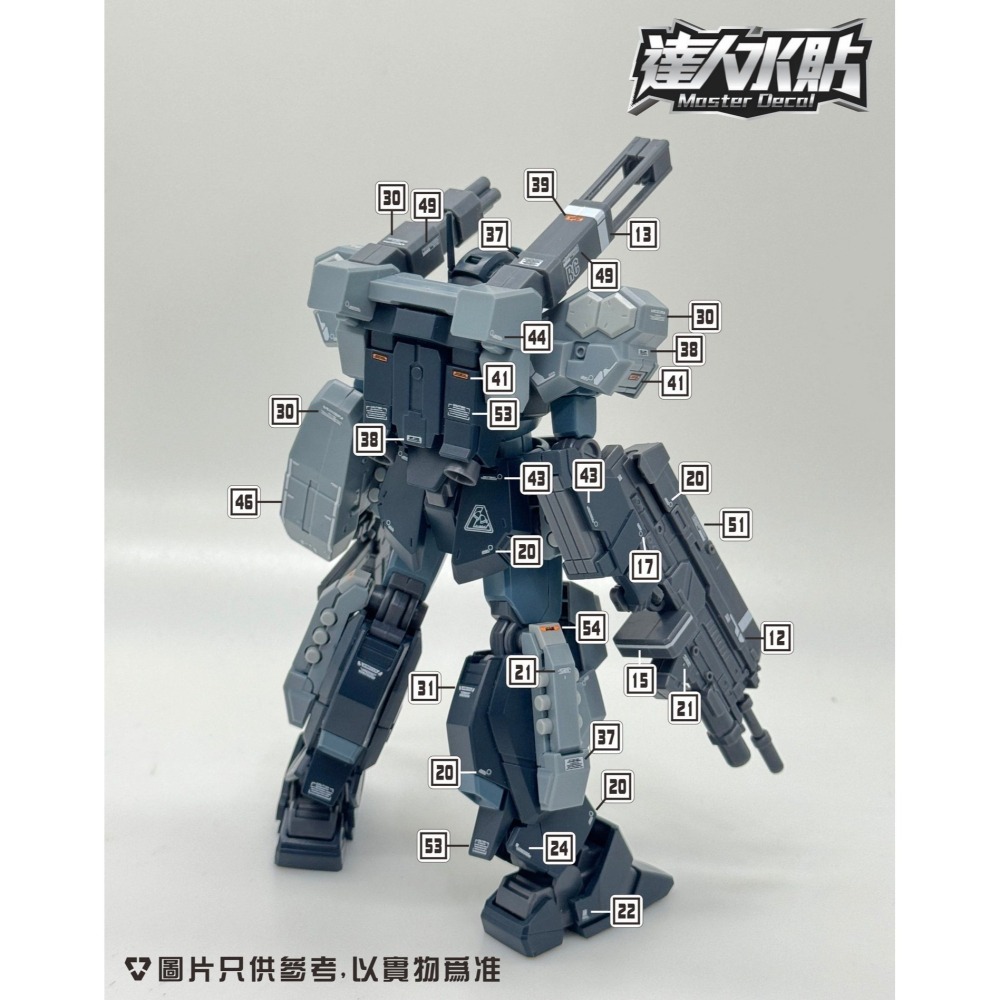 【Max模型小站】達人 (H127) HGUC 傑斯塔加農 JESTA 1/144模型 高清 螢光水貼-細節圖4