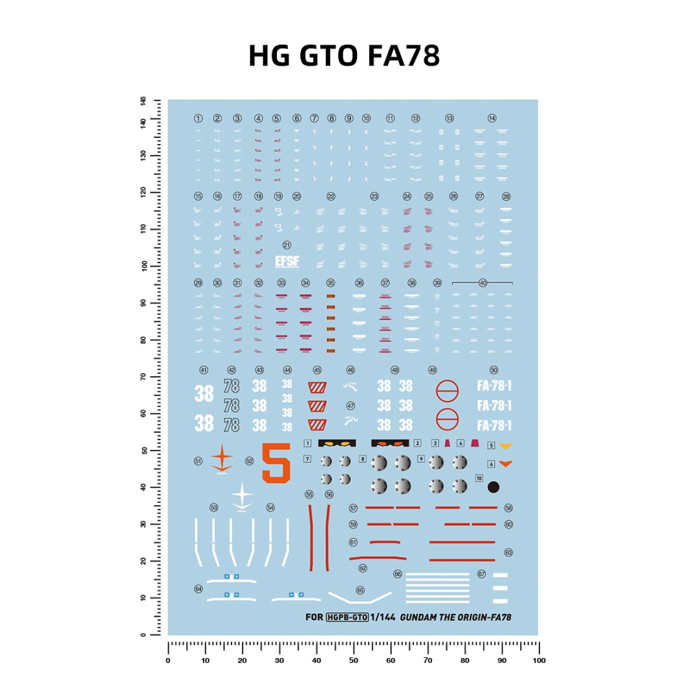 【Max模型小站】匠心社 HG GTO FA78 全裝備鋼彈 水貼[HGPBGTO-027 ]-細節圖2
