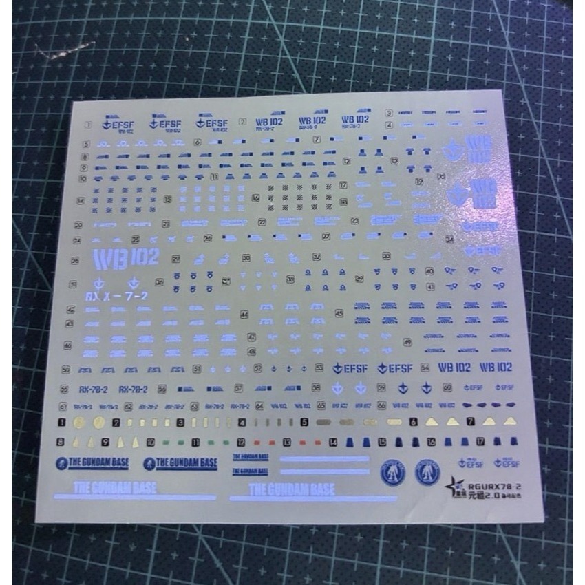 【Max模型小站】星域 RG 1/144 RX-78元祖鋼彈 2.0基地配色 高清螢光水貼-細節圖3