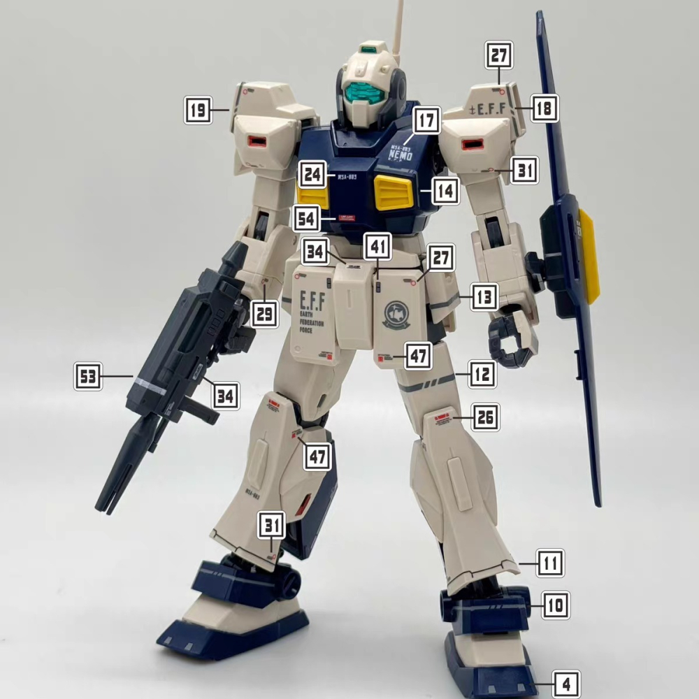 【Max模型小站】達人 (H138) 尼姆雷姆(沙漠) HGUC 1144 高清螢光水貼-細節圖3