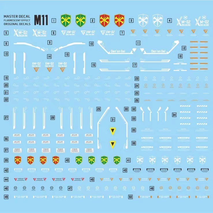 【Max模型小站】達人 (M011) PB RE 德南格 迪南-肯 1/100 高清螢光水貼-細節圖2