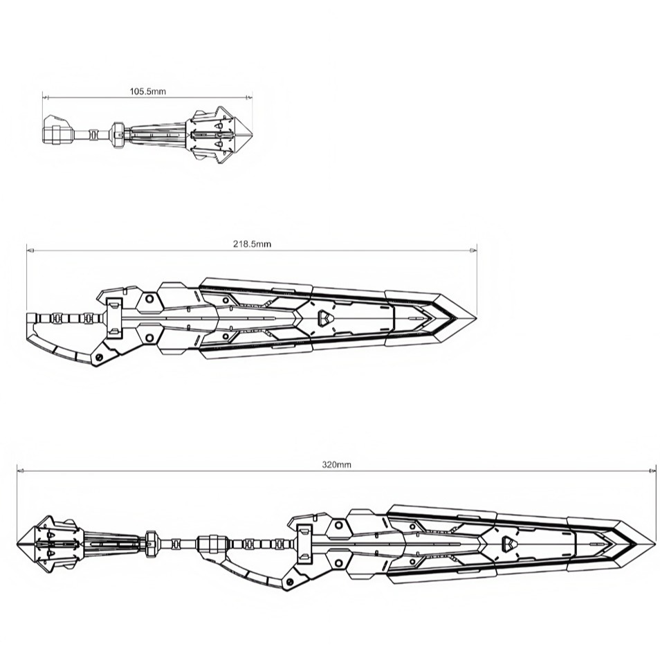 【Max模型小站】阿努比斯 TX-049 1/100 MG 巴巴托斯 女武神破壞劍套件 武器改件-細節圖3