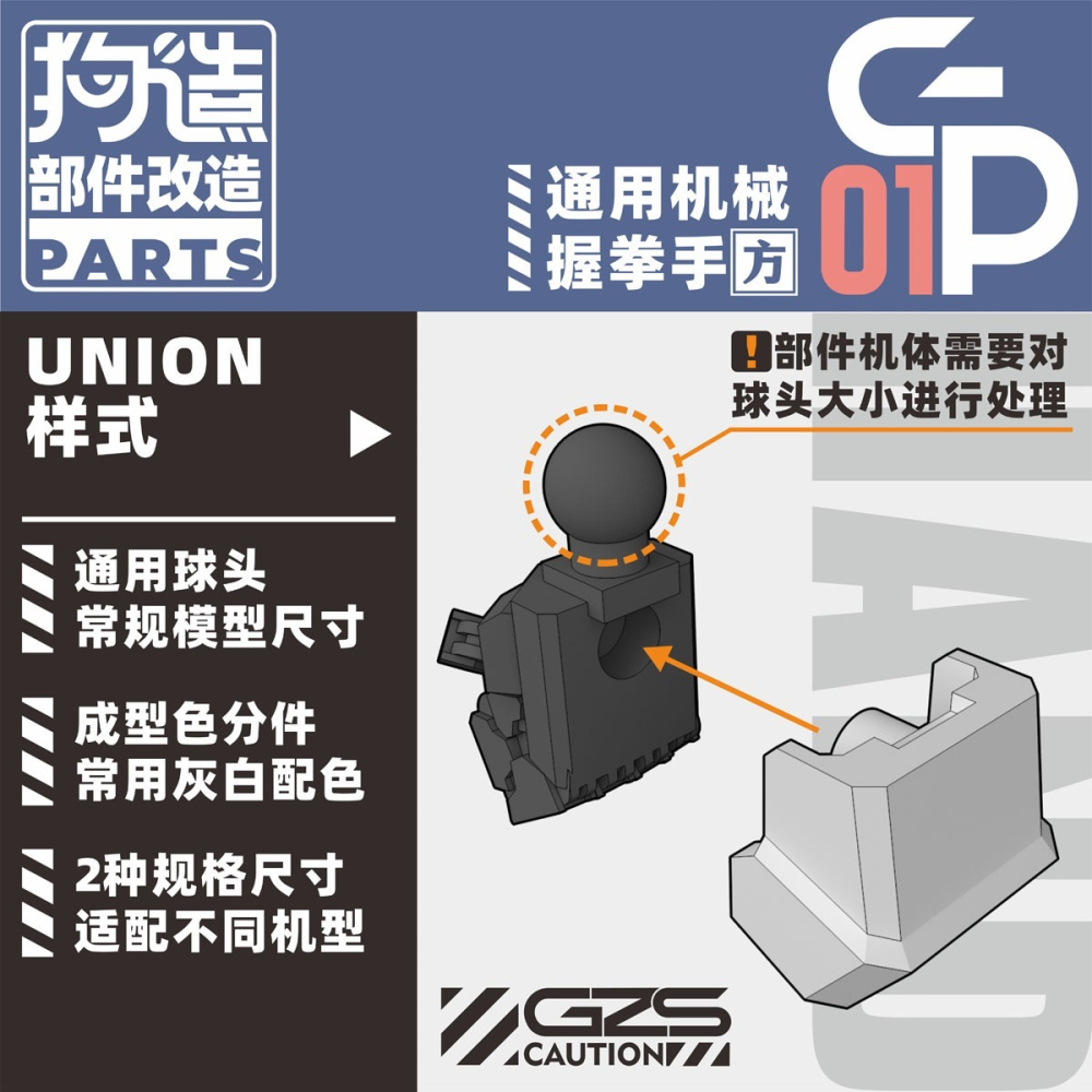 【Max模型小站】狗造社 GP-01 HGRG 造型手替換 聯邦樣式(方)-細節圖2