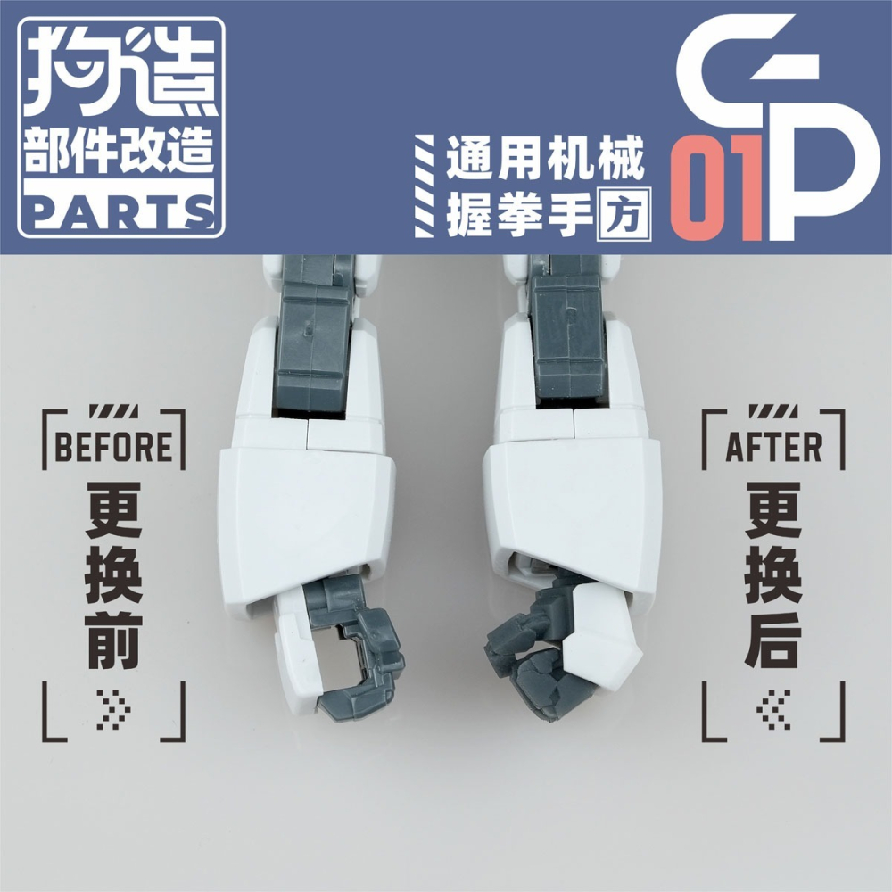 【Max模型小站】狗造社 GP-01 HGRG 造型手替換 聯邦樣式(方)-細節圖6