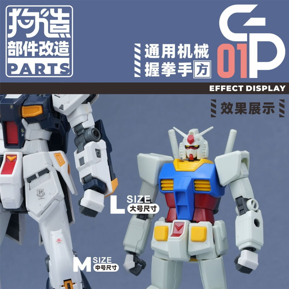 【Max模型小站】狗造社 GP-01 HGRG 造型手替換 聯邦樣式(方)-細節圖8