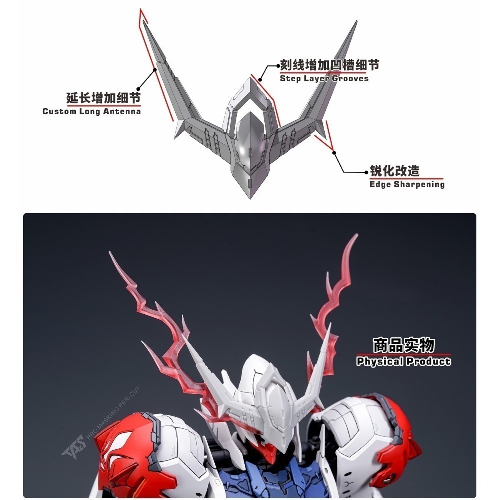 【Max模型小站】TAS沉迷者 MG 巴巴托斯天狼座 天線改件 眼睛特效件 改造配件-細節圖3