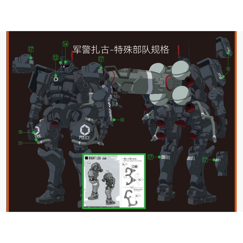 【Max模型小站】GUGU HG 1/144 吉庫艾克斯 跨世之戰 薩克系列 通用符號 高清水貼-細節圖6