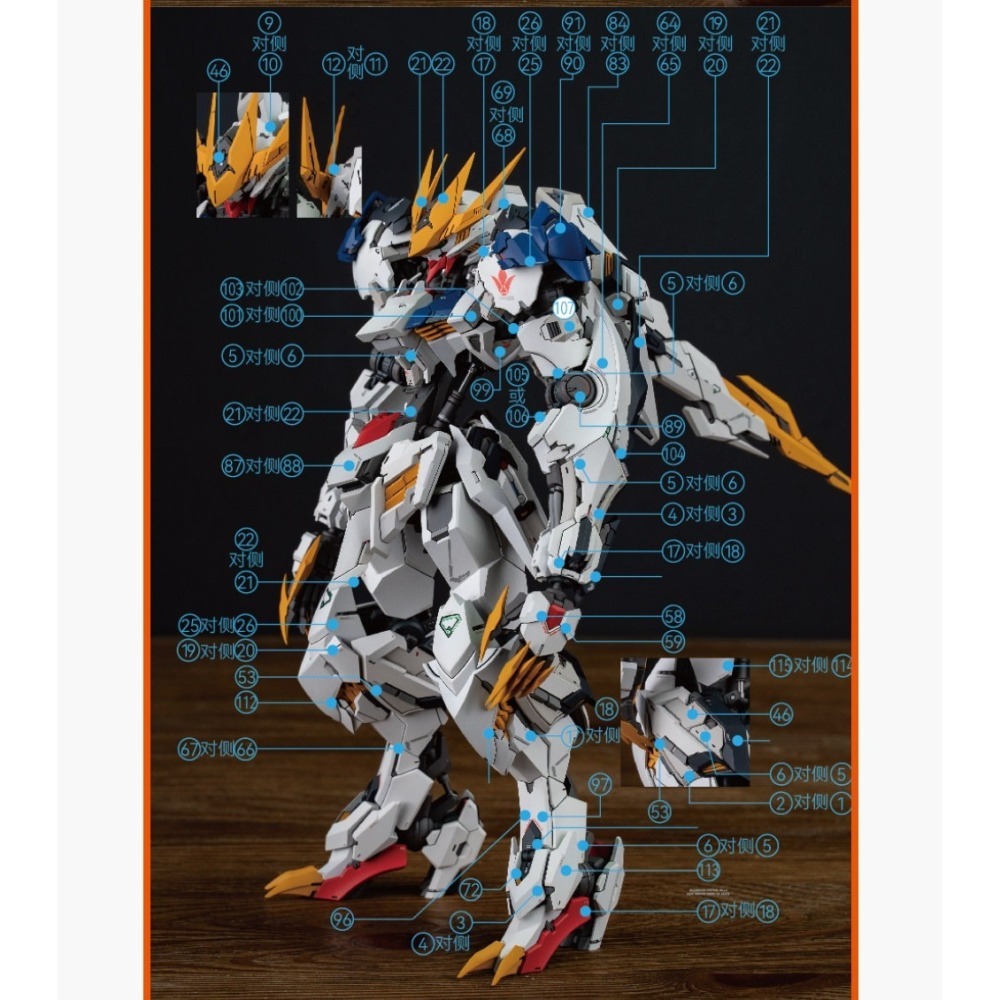 【Max模型小站】GUGU MG 1/100 巴巴托斯 狼王 沃爾夫 GK樣式 水貼-細節圖4