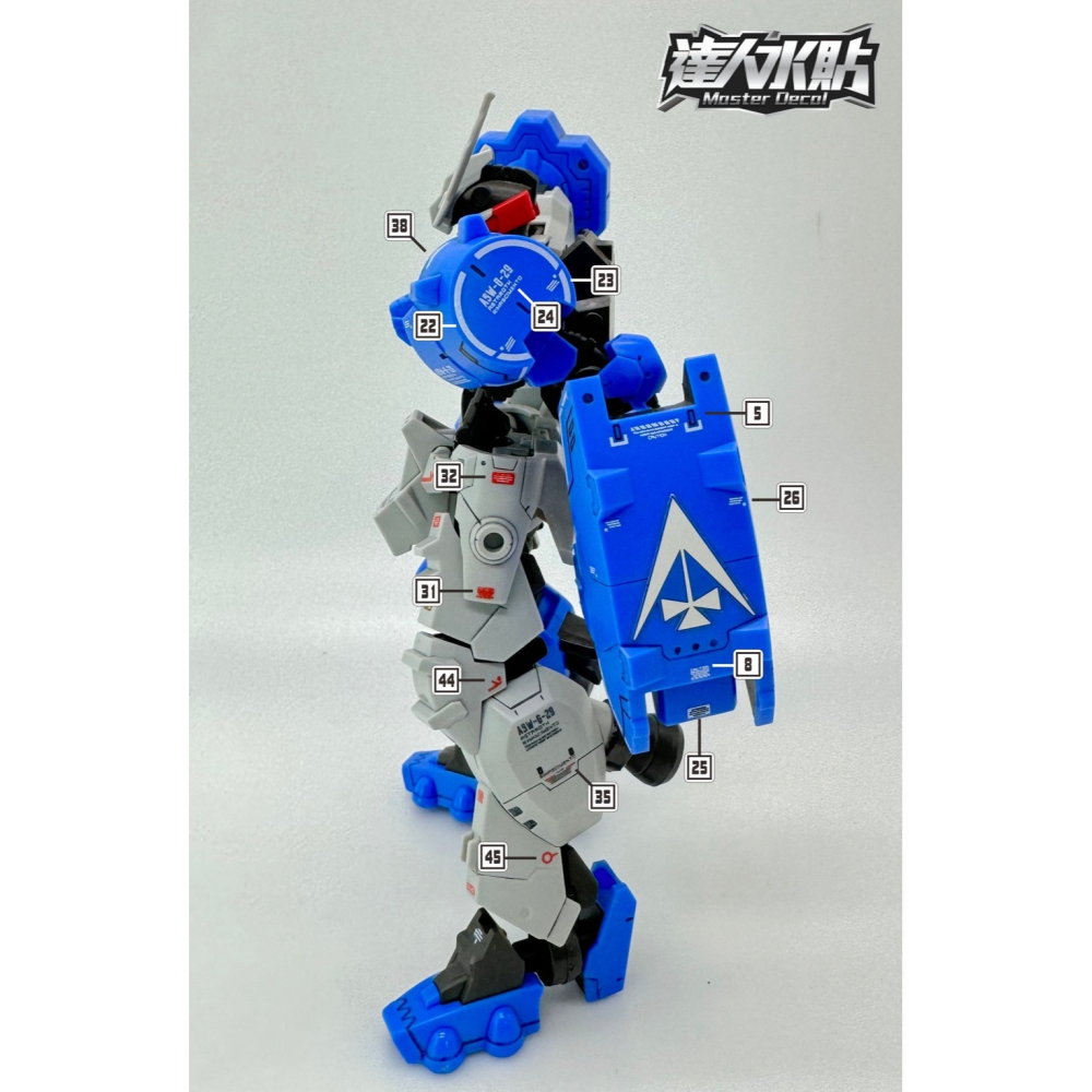 【Max模型小站】達人(H054) HG 再生亞斯塔祿 鐵血IBO 1/144 螢光水貼-細節圖4