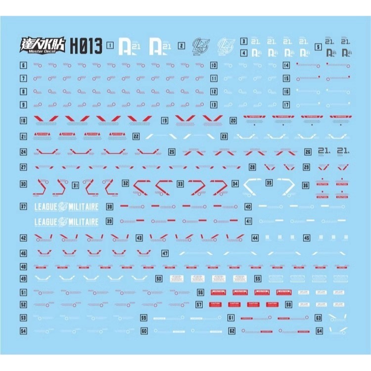 【Max模型小站】達人 (H013) HGUC V2AB Gundam V2鋼彈(全裝備).螢光水貼-細節圖2