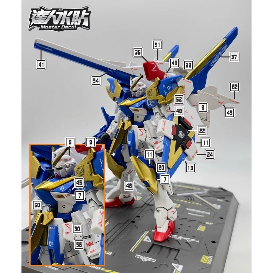 【Max模型小站】達人 (H013) HGUC V2AB Gundam V2鋼彈(全裝備).螢光水貼-細節圖5