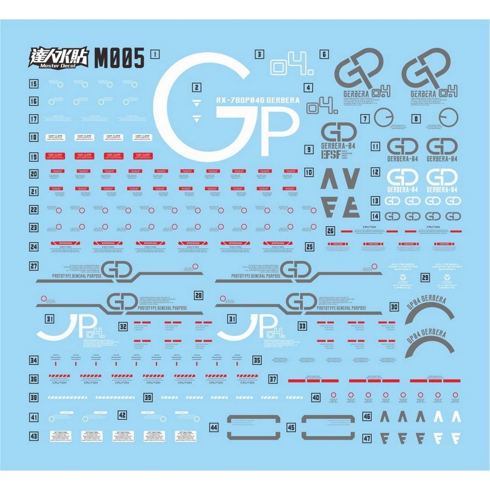 【Max模型小站】達人 (M005) 1/100 RE GP04 高清 螢光水貼-細節圖2