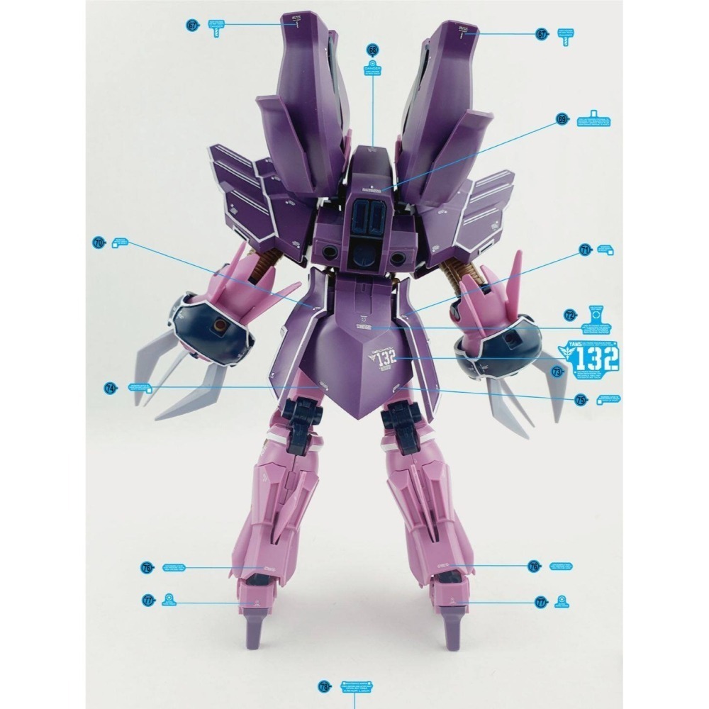 【Max模型小站】炎水貼 HG(123) 1/144 玫瑰祖鲁 羅森祖魯 ROZEN ZULU 螢光水貼-細節圖5