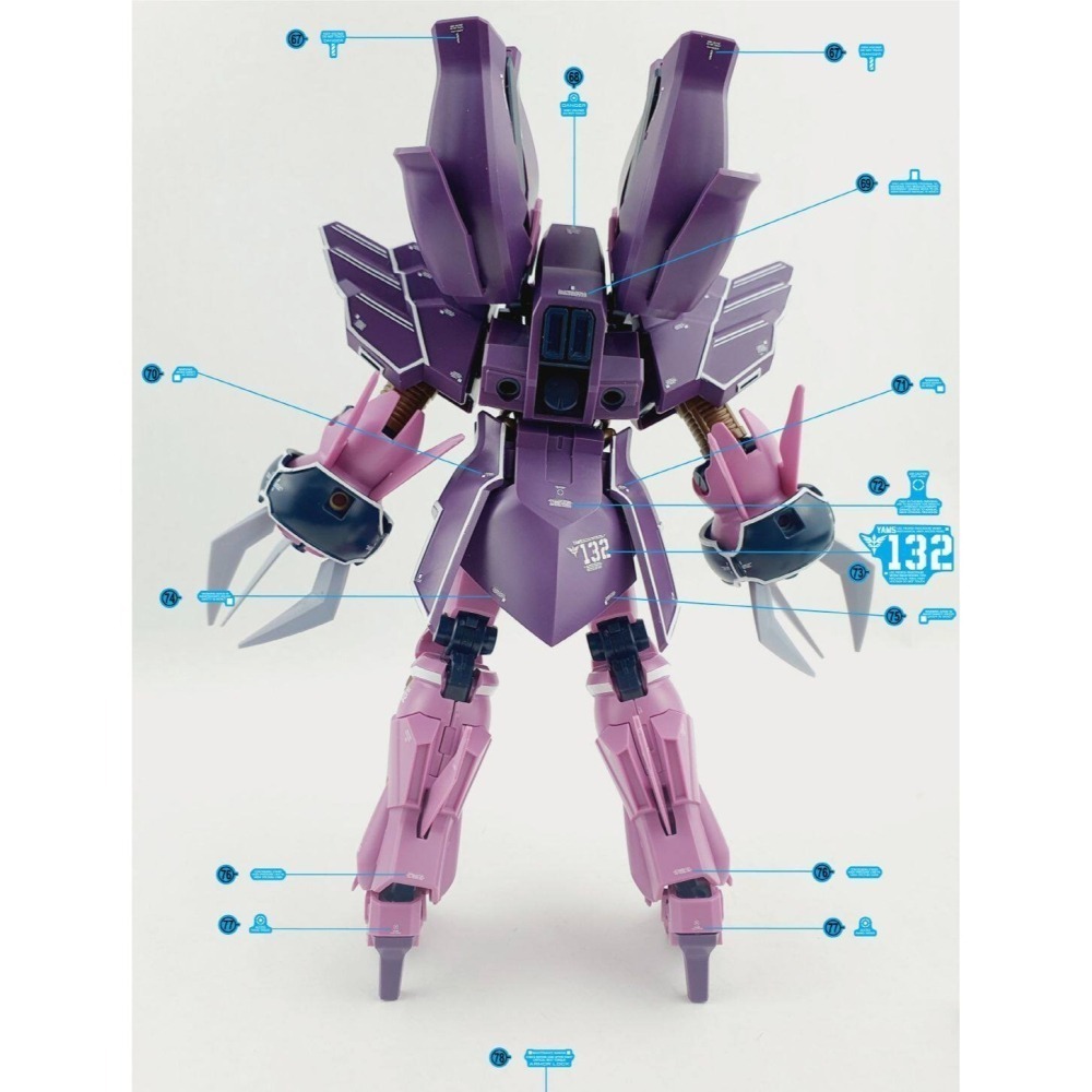 【Max模型小站】炎水貼 HG(123) 1/144 玫瑰祖鲁 羅森祖魯 ROZEN ZULU 螢光水貼-細節圖5