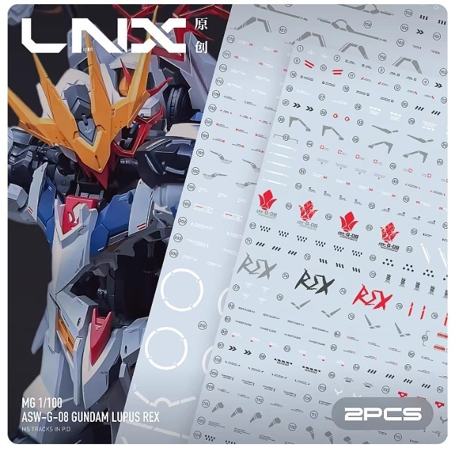 【Max模型小站】LNX 狼王專用 沃爾夫 蝕月 1/100 MG狼王 模型 高精密 水貼-細節圖4